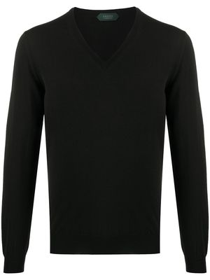 Zanone V-neck sweater - Black