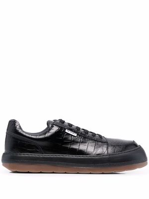 Sunnei Dreamy crocodile-embossed sneakers - Black