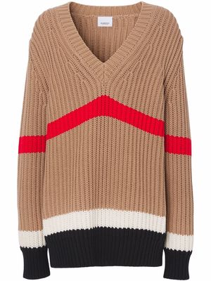 Burberry Icon Stripe knitted jumper - Brown