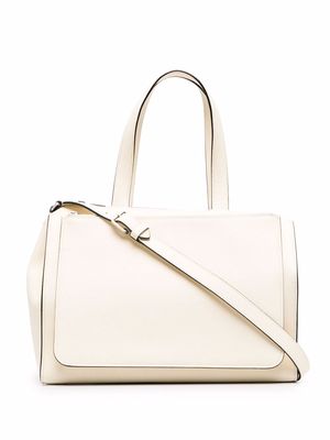 Valextra Passepartout medium leather tote bag - White
