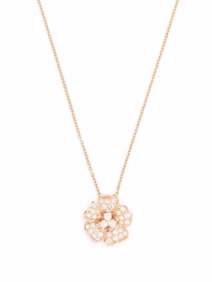 LEO PIZZO 18kt rose gold Flora diamond necklace - Pink