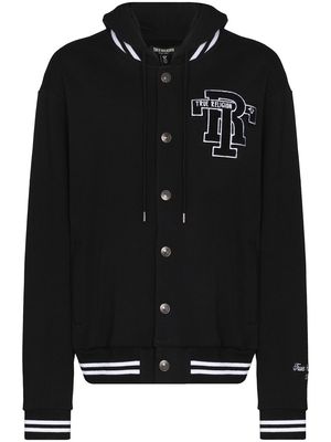 True Religion heavy fleece varsity jacket - Black