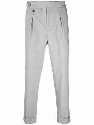 Eleventy buckle-fastening straight-leg trousers - Grey