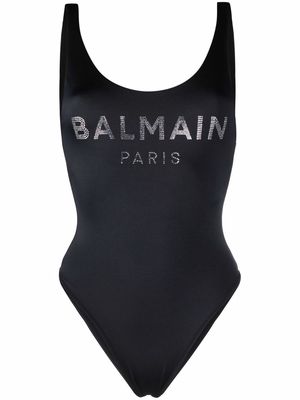 Balmain logo-embellished swimsuit - Black