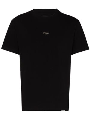 Represent logo-print crew-neck T-shirt - Black