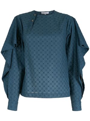 Nk ruffled broderie anglaise blouse - Blue