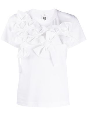 Comme Des Garçons Noir Kei Ninomiya Multi-Bow T-shirt - White