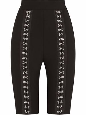 Dolce & Gabbana hook-and-eye fastening detail shorts - Black