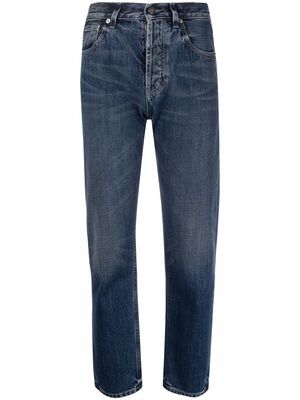 Saint Laurent high-waisted cropped jeans - Blue