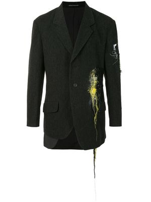Yohji Yamamoto thread-detail blazer - Black