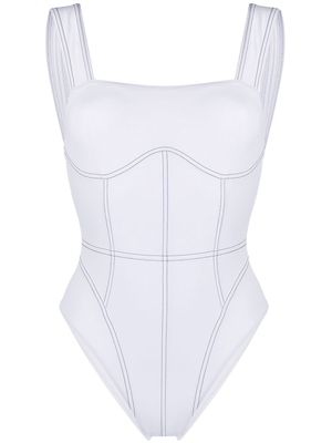 Noire Swimwear scoop-back one-piece swimsuit - White