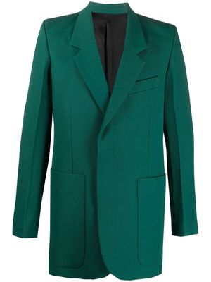 AMI Paris hidden-buttoning tailored blazer - Green