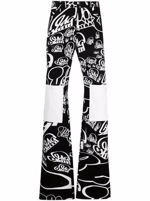 Off-White x Katsu printed straight-leg jeans - Black