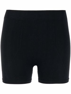 Rick Owens ribbed-detail stretch shorts - Black