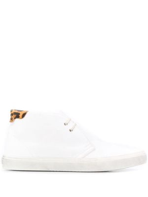 Saint Laurent Ace animal print detail sneakers - White