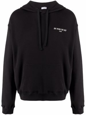 Ih Nom Uh Nit chest logo-print hoodie - Black