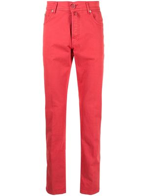 Kiton straight-leg five-pocket jeans - Red