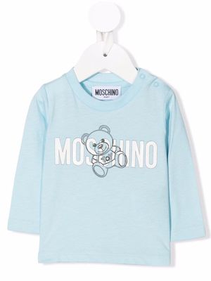 Moschino Kids logo-print T-shirt - Blue