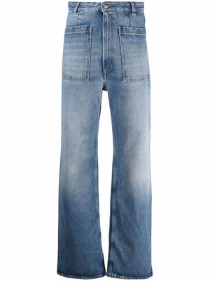 MM6 Maison Margiela high-waisted wide-leg jeans - Blue