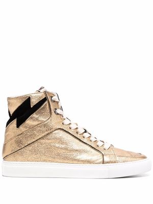 Zadig&Voltaire Flash high-top sneakers - Gold
