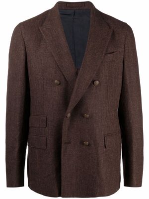 Eleventy double-breasted blazer - Brown