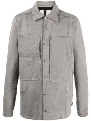 Byborre abstract geometric print shirt - Grey