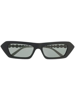 Gucci Eyewear crystal-embellished rectangular sunglasses - Black
