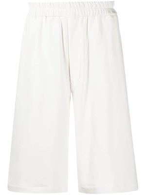 Jil Sander embroidered logo track shorts - White