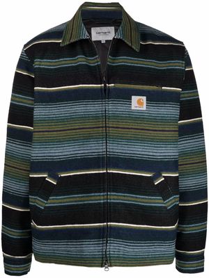 Carhartt WIP horizontal-stripe zip-fastening jacket - Blue