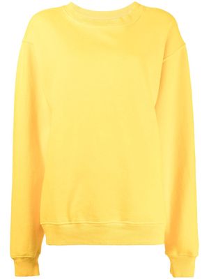 La Detresse The Sun-motif cotton-blend sweatshirt - Yellow