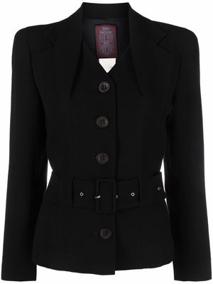 John Galliano Pre-Owned 1990s single-breasted belted jacket - Black