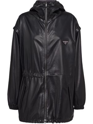 Prada hooded windbreaker style jacket - Black