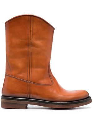 Alberto Fasciani mid-calf leather boots - Brown