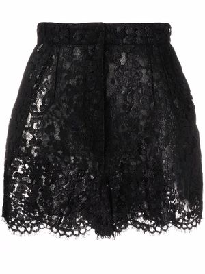 Dolce & Gabbana high-waisted lace shorts - Black