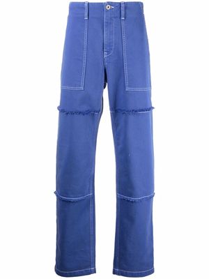 Marcelo Burlon County of Milan Tempera Cross straight-leg trousers - Blue