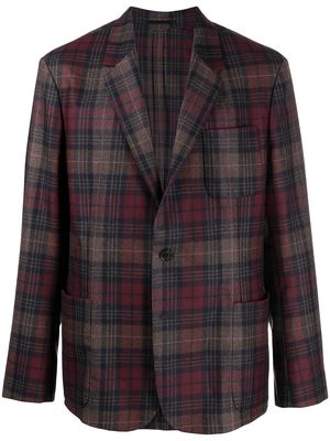 PAUL SMITH checked wool blazer - Brown