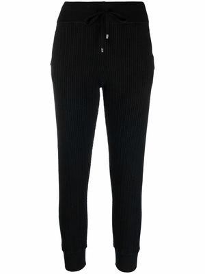 Lauren Ralph Lauren combed cotton cable-knit trousers - Black