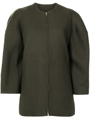 colville zip-up wool jacket - Green