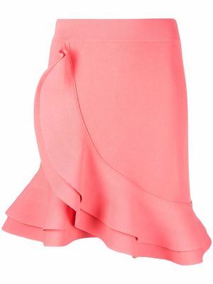 Alexander McQueen ruffled A-line skirt - Pink