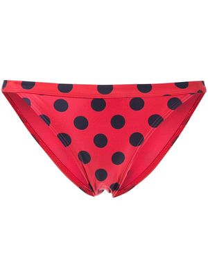 Duskii Cerise banded bikini bottoms - Red