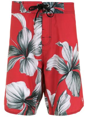 Osklen floral-print swim shorts - Red