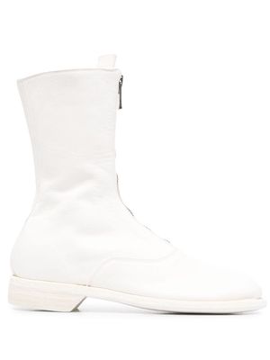 Guidi 310 zip-up ankle boots - White