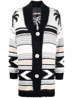 TWINSET patterned button-up cardigan - Black