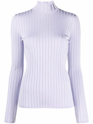 Nina Ricci embroidered logo knitted top - Purple
