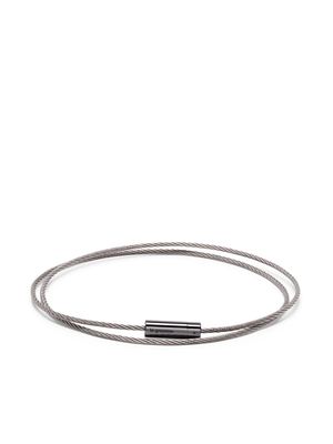 Le Gramme 11g polished triple cable bracelet - Silver