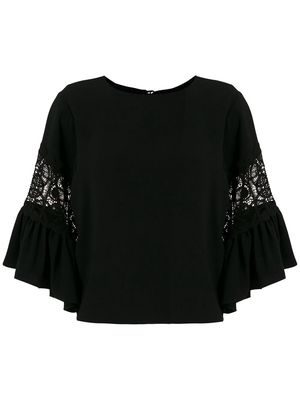 Martha Medeiros Carol crepe blouse - Black