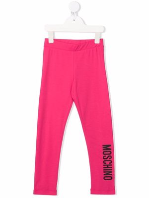Moschino Kids logo-print leggings - Pink