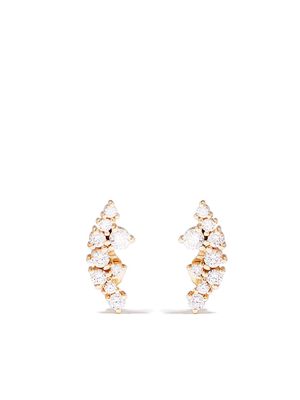 Mizuki 14kt yellow gold diamond Sea of Beauty stud earrings