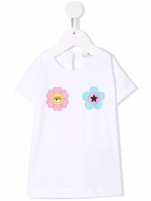 Chiara Ferragni Kids floral-print T-shirt - White