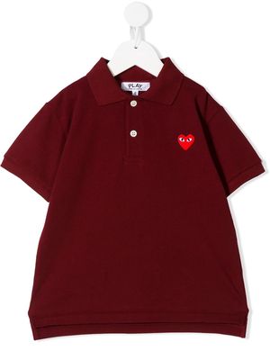 Comme Des Garçons Play Kids embroidered logo polo shirt